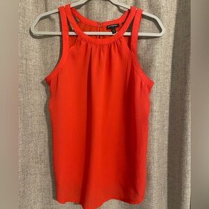 Express Women's Vibrant Red Sleeveless Blouse